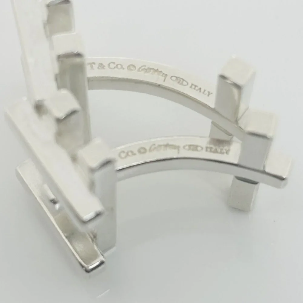 RARE Tiffany & Co Axis Cufflinks by Frank Gehry in Sterling Silver